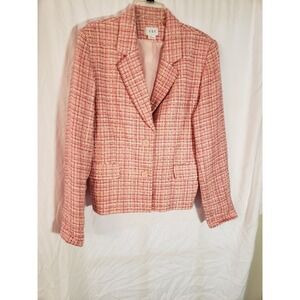 Women's CLC Pink Tweed Jacket Size 16